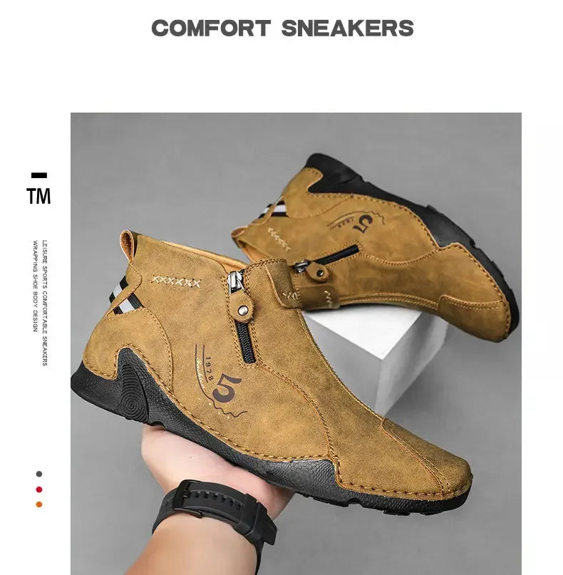 Sneakers Men Casual Shoes Outdoor Anti Slip Man Ankle Boots High Quality Sneakers Man Flat Bottomed Short Boots Shoes for Men