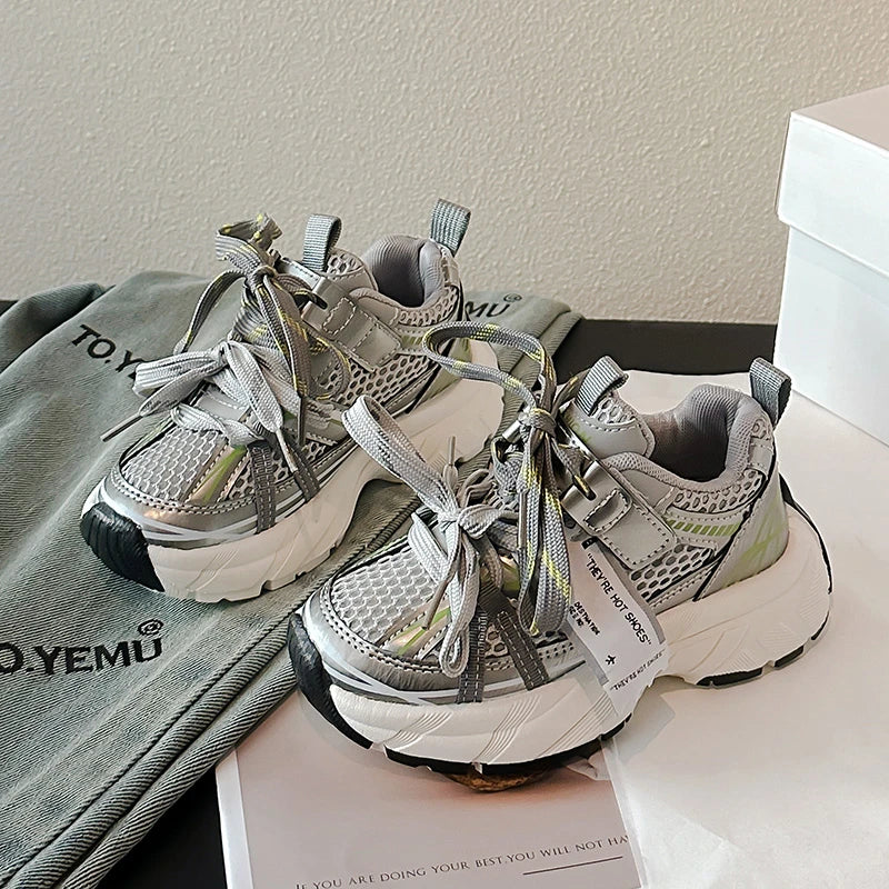 Kids Sneakers Mesh Breathable Children Sports Shoes Comfortable Lightweight 2025 Autumn New Girls Casual Footwear for Boys Girls