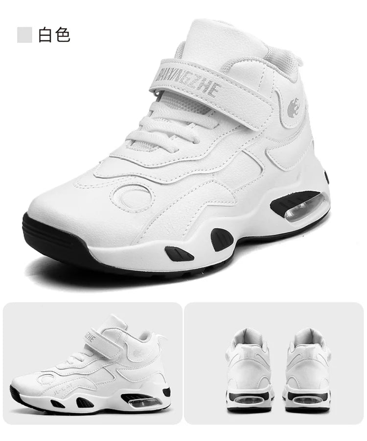 2024 Kids Basketball Shoes Boys Student Sports Shoes School Daily Outdoor Running Sneakers High Top Children Basketball Sneakers