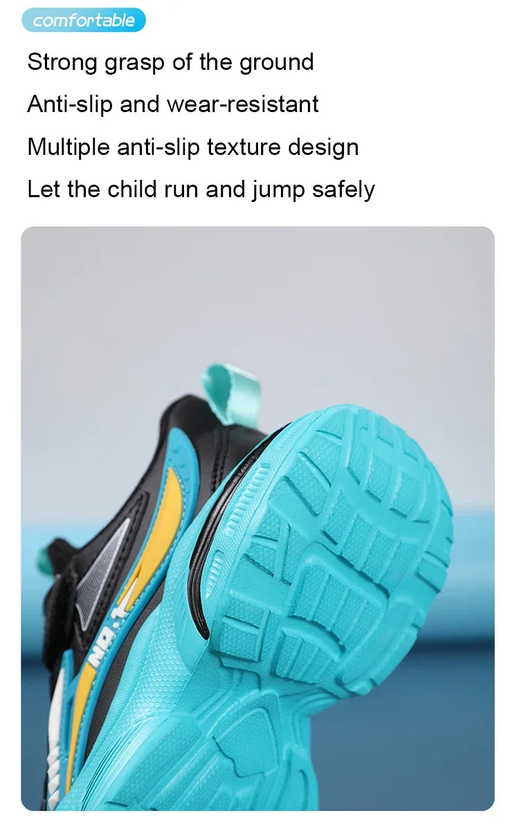 Boys' Kids Fashion Sneakers Lightweight Sports Running Shoes for Children Non-Slip Comfortable Outdoor Athletic Tennis Shoes