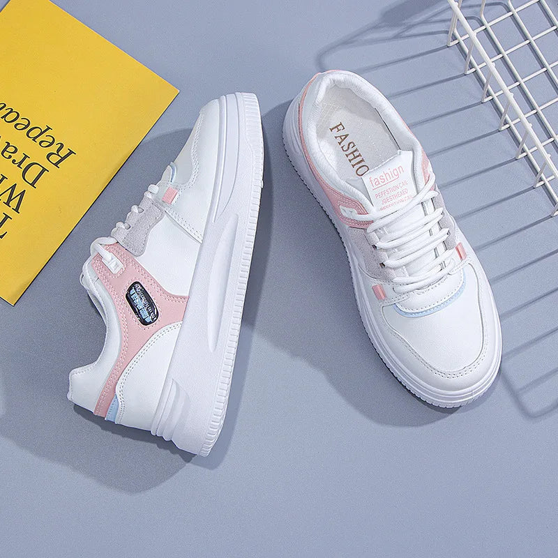 Women Sneakers PU Leather Women's Shoes White Platform Casual Sneaker Spring Summer Female Board Shoes Flats Ladies Trainers