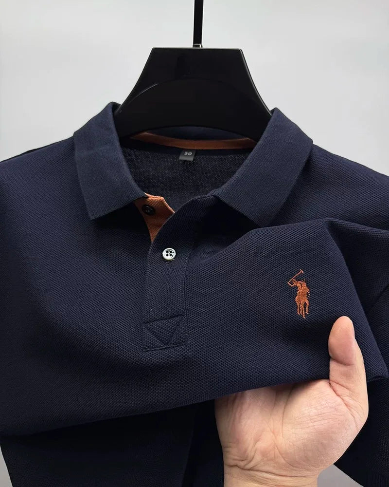 High end brand 100% cotton short sleeve polo shirt men's summer fashion designer  T-shirt