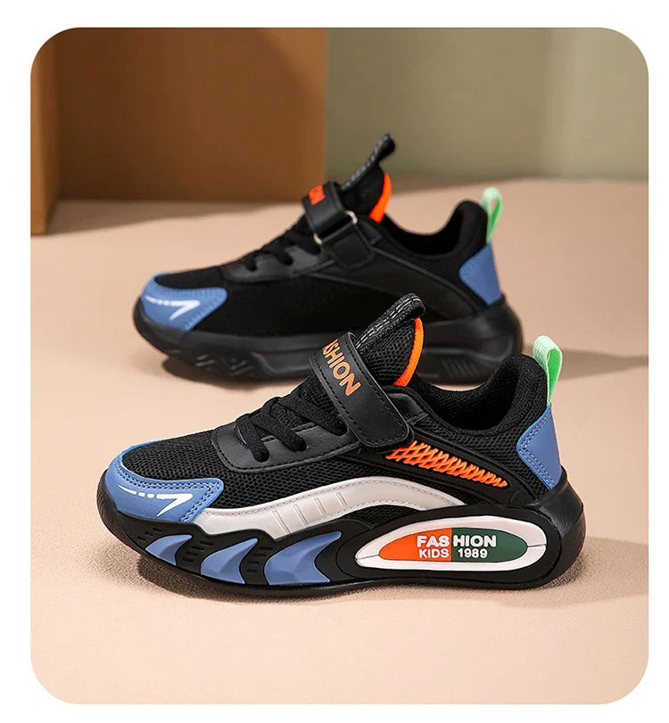 Children's Sneakers for Boys Breathable Mesh Running Sports Shoes Lightweight Students Kids Casual Walking Shoes Non-Slip