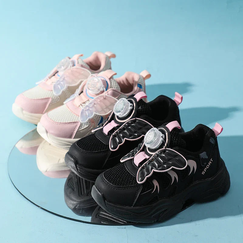 Girl's Sneakers School Running Versatile Kids Basketball Shoes Breathable Children's Sports Shoes Fashion Simple Causal Sneakers