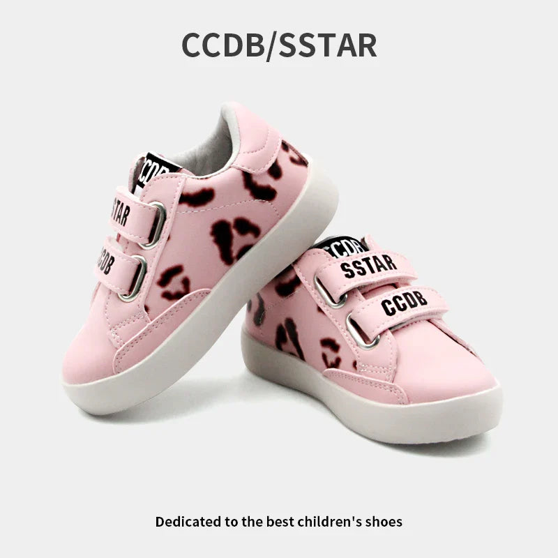 Girls Sneakers Spring Autumn Kids Fashion Brand Sport Running Chunky Trainers Baby Children Casual Glittler Star Shoes Soft Sole