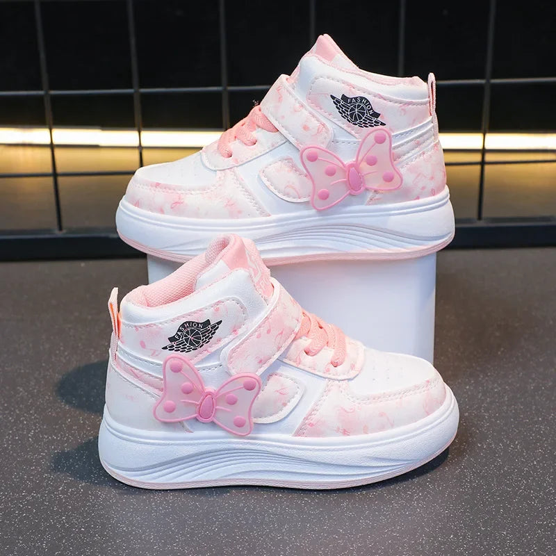 2025 Children's SneakersGirls Casual Shoes Student Shoes Anti-slip Teen Sport Pink Blue Shoes Size 26-37