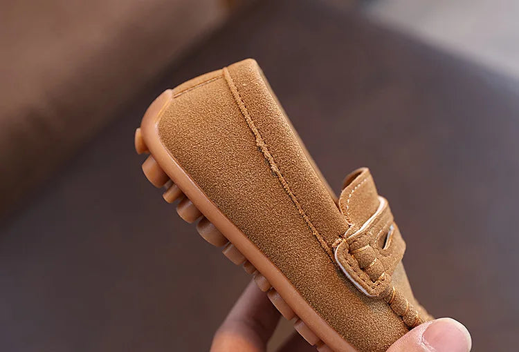 Children Moccasin Shoes Boys Flats Loafers Non-slip Tassels Cute Kids Casual Leather Shoes Soft Slip-on Pleated Solid Color 2025