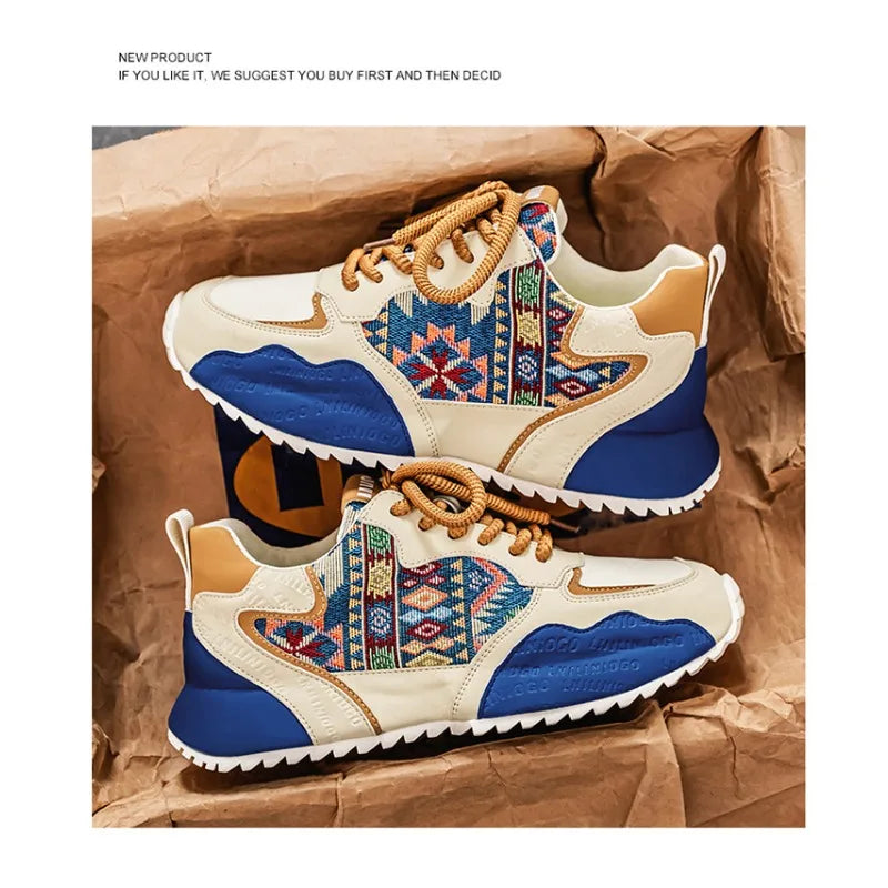 New Men's Sneakers Fashion Skateboard Shoes Outdoor Casual Running Shoes for Men Lace-up Platform Tenis Shoes Zapatillas Hombre