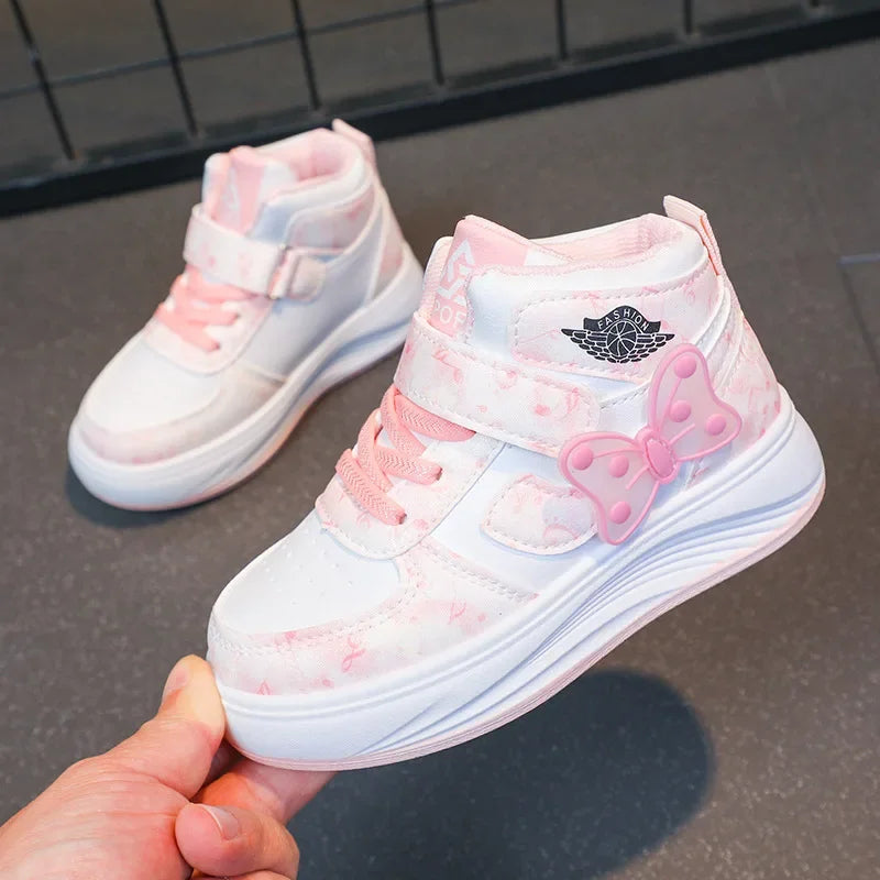 2025 Children's SneakersGirls Casual Shoes Student Shoes Anti-slip Teen Sport Pink Blue Shoes Size 26-37