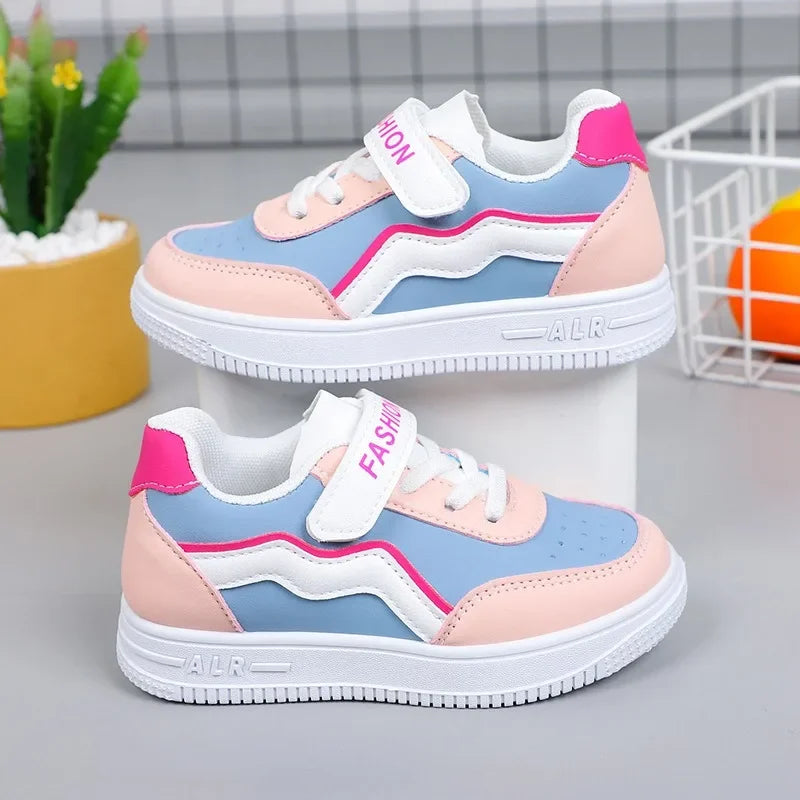 Girl's Fashion Non-slip Sneakers Purple New Casual Shoes Students Running Shoes Kids Children Girls Breathable Outdoor Shoes