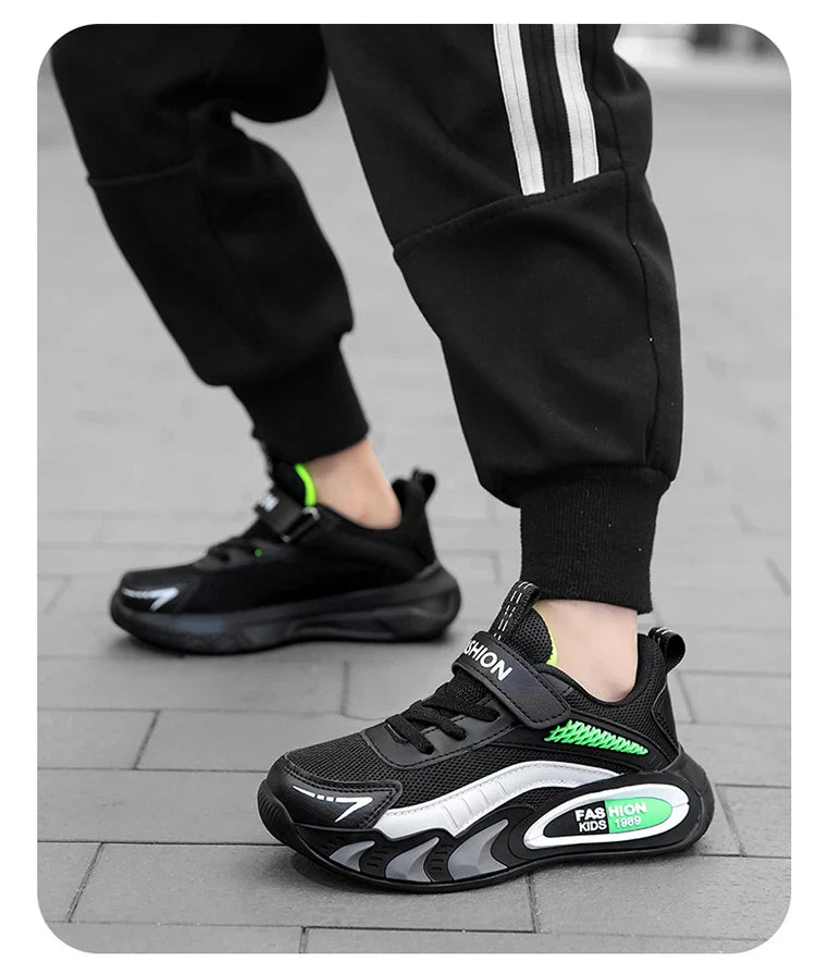 Children's Sneakers for Boys Breathable Mesh Running Sports Shoes Lightweight Students Kids Casual Walking Shoes Non-Slip