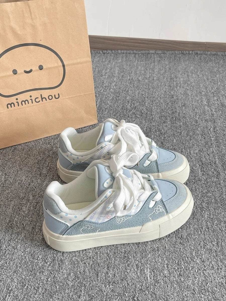 2025 New Women's Casual Flat-soled Sports Shoes Cute Patterns Trainers Ladies Sneakers Breathable Star Women Sneakers