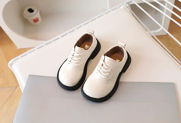 Children Shoes School Uniform Versatile Kids Leather Shoes Black Causal Boys Girls Fashion Performance Flat Shoes Simple Trend