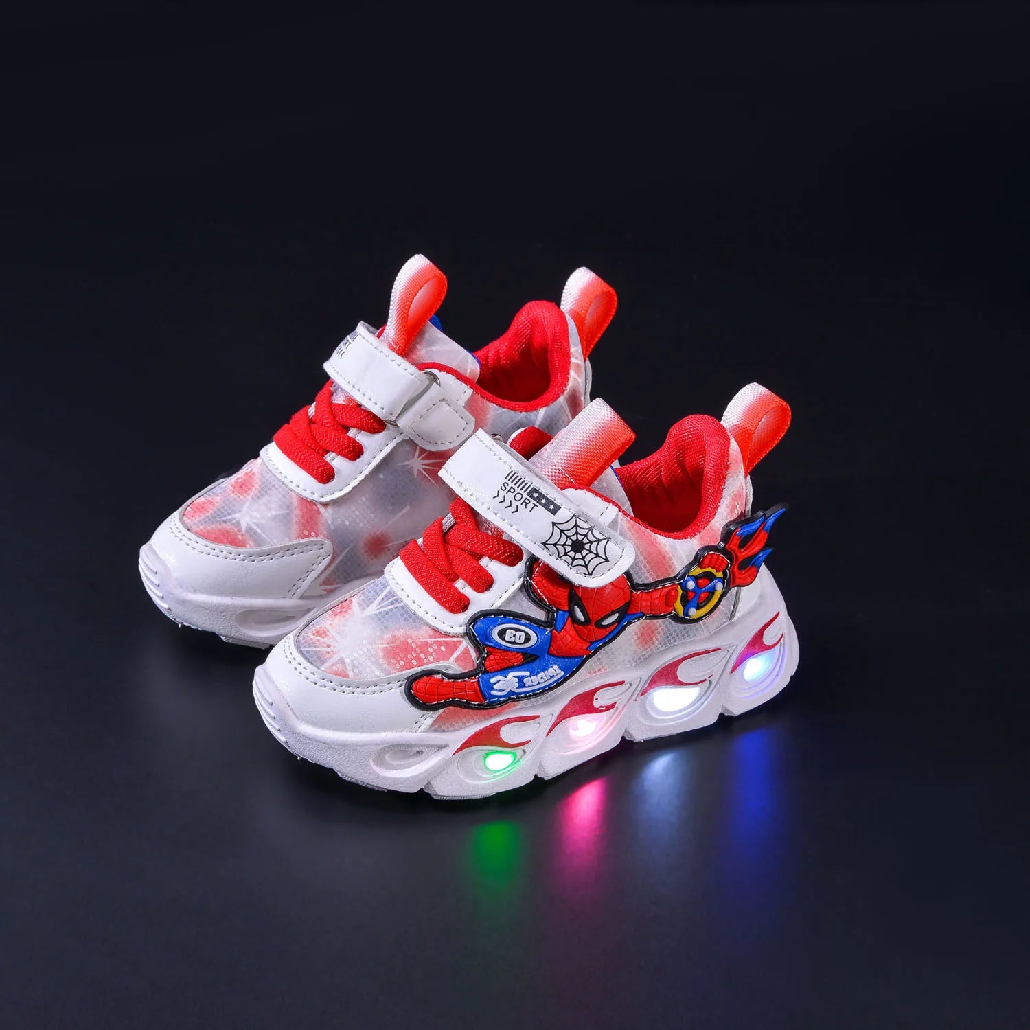 2025 Spring Autumn Boys  Mesh Breathable Sport Shoes  LED Children's Sneakers Kids Casual Shoes Light Shoes for 0-6Y