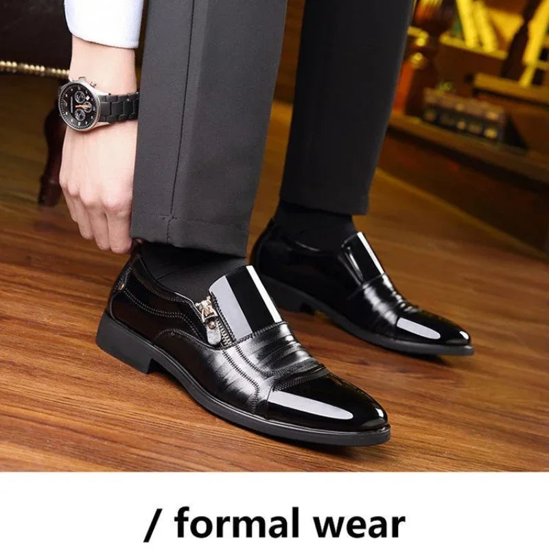 Shoes for Men Shoes Leather Shoes Business Dress Shoes All-Match Casual Shock-Absorbing Wear-Resistant Footwear Chaussure Homme (Available)