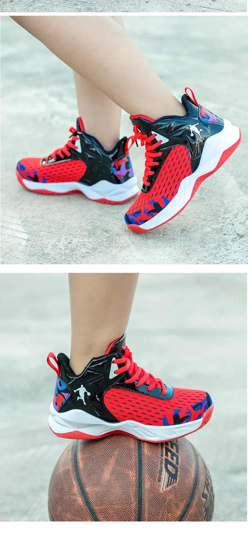 Boys Brand Basketball Shoes Kids Sneakers Thick Sole Non-slip Children Sports Shoes Child Boy Basket Trainer Shoes Girls