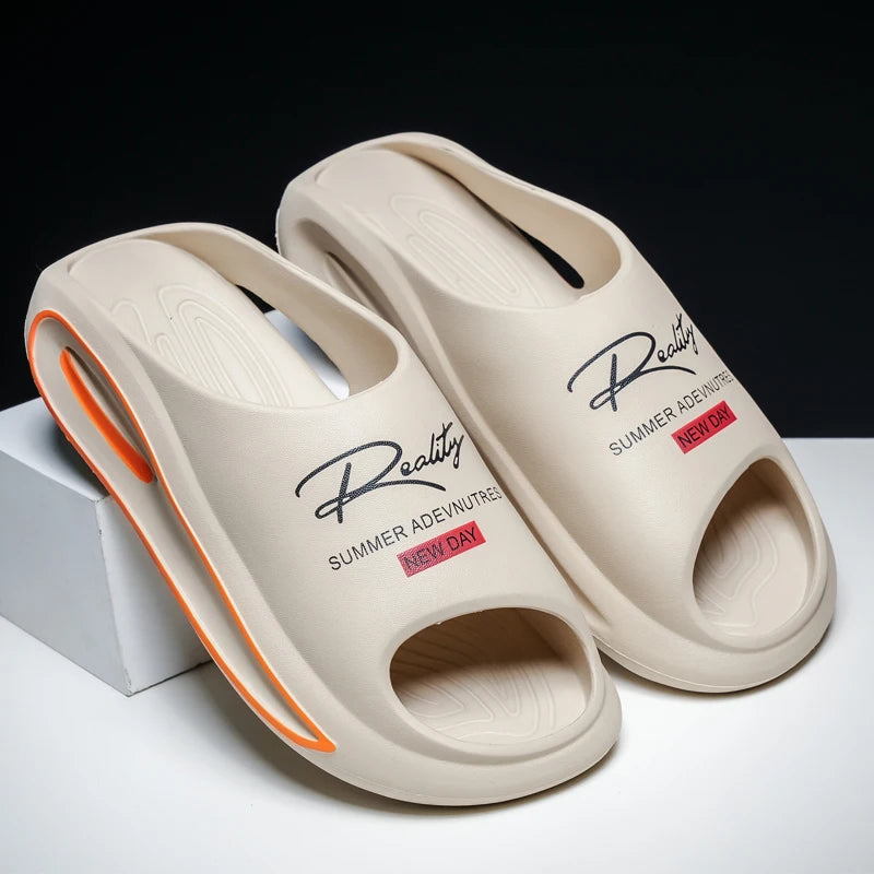 Men's Slippers New Style Casual Soft-Soled Home Sandals Non-Slip Thick-Soled Comfortable Lightweight Beach Shoes