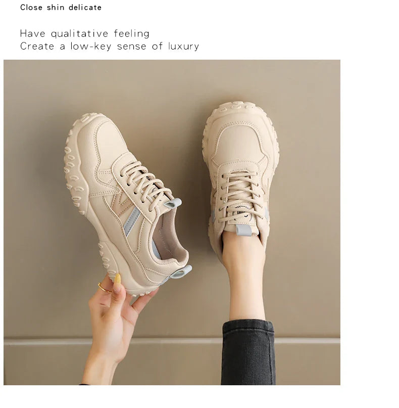 Low-top casual sneakers for women, versatile sports shoes, chunky dad shoes, slip-resistant and durable fashion shoes, KT299-1