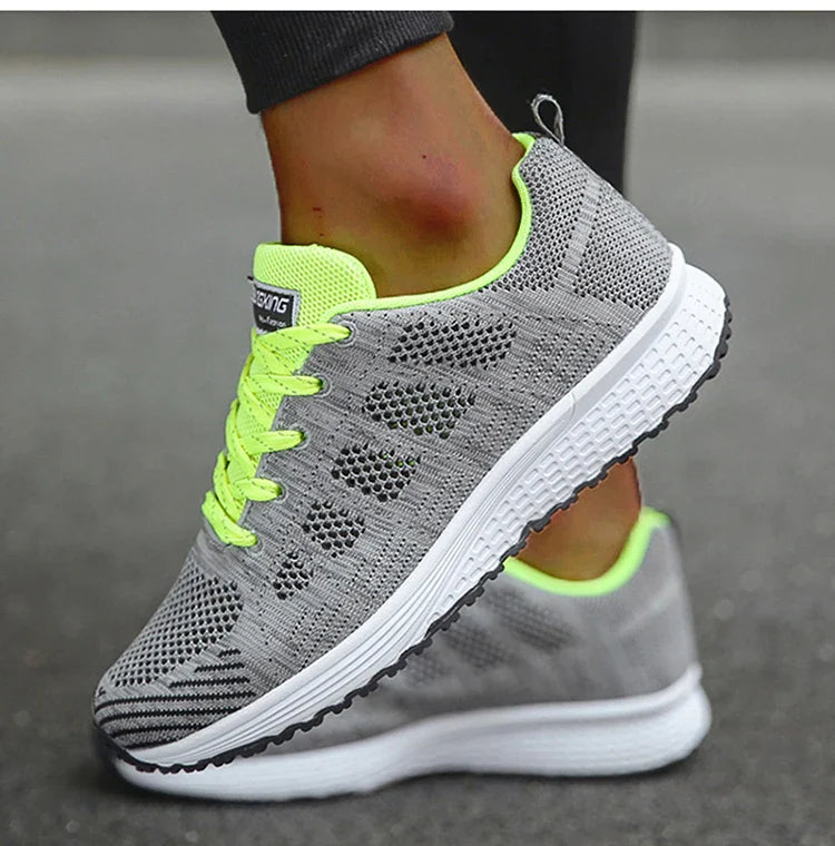 Woman Sneakers Shoes Fashion Lace Up Women's Sneakers Offers Solid Women's Sports Shoes Non-Slip Footwear Shoes For Women