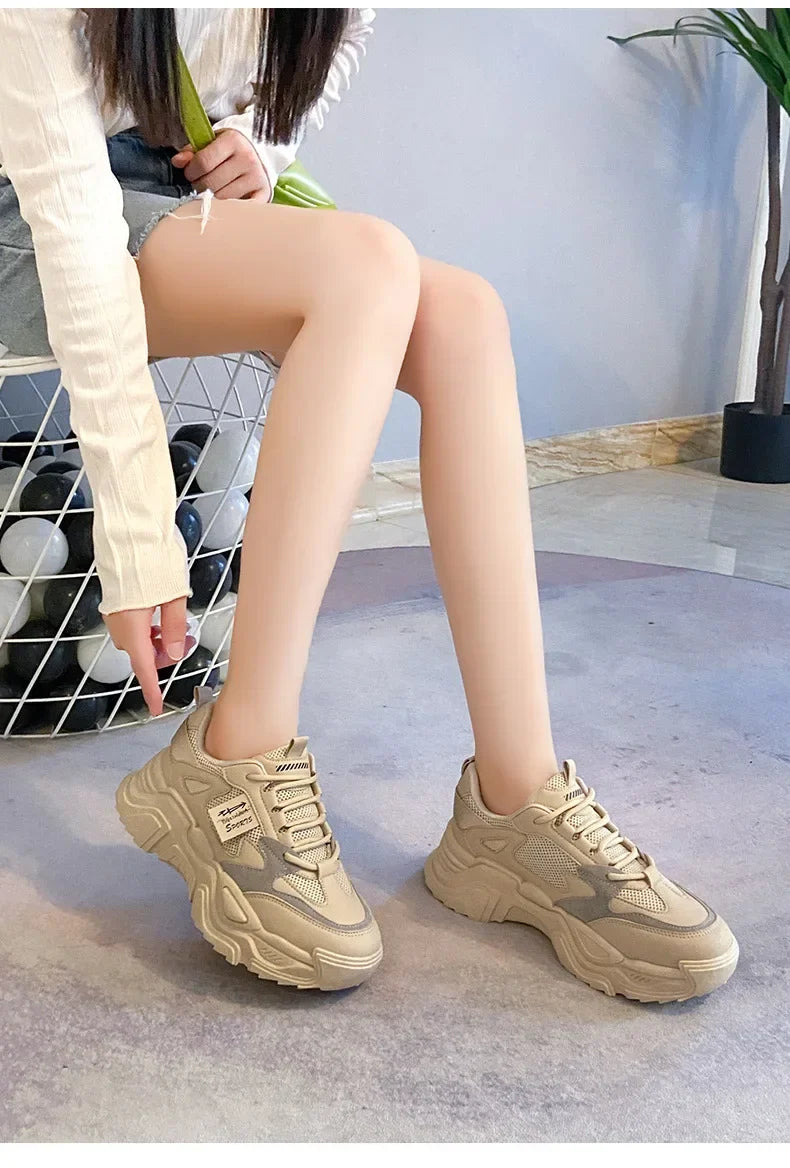 Womens Shoes  Fashion Trend Breathable Mesh Sneakers Women Comfortable Soft Bottom Casual Platform Shoes Zapatos Mujer