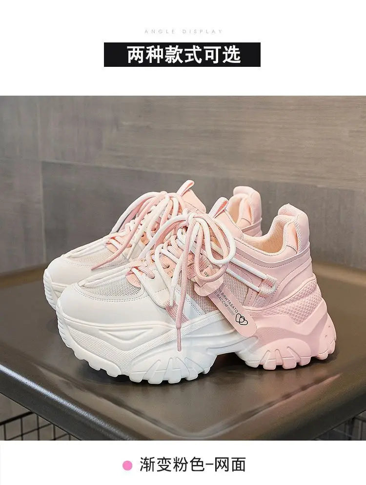 Women's Shoes Casual Shoes Spring Sneakers Platform Woman-shoes Tennis Female Fashion Thick Sole 2024 Roses Trainers Increased I
