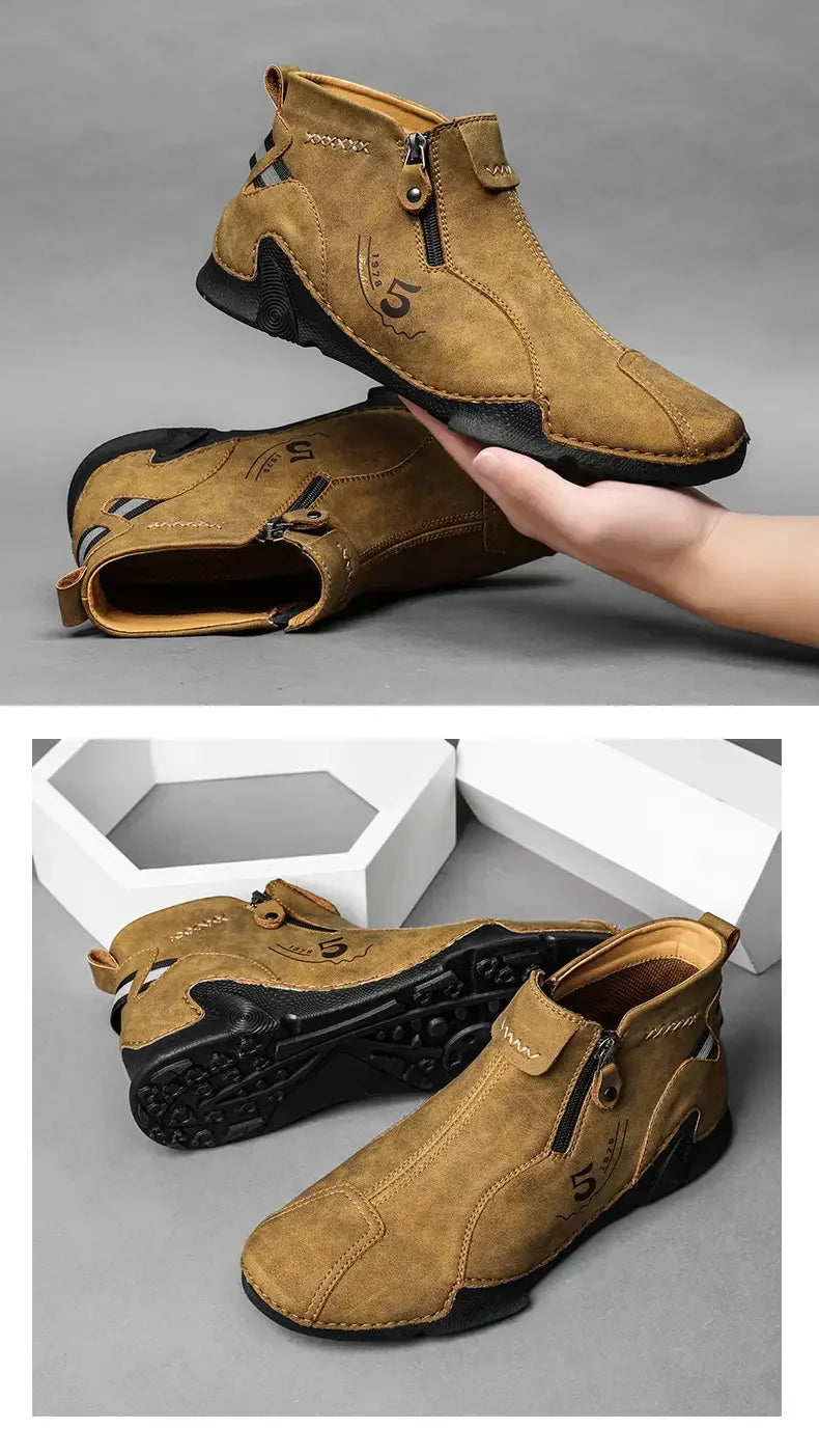Sneakers Men Casual Shoes Outdoor Anti Slip Man Ankle Boots High Quality Sneakers Man Flat Bottomed Short Boots Shoes for Men