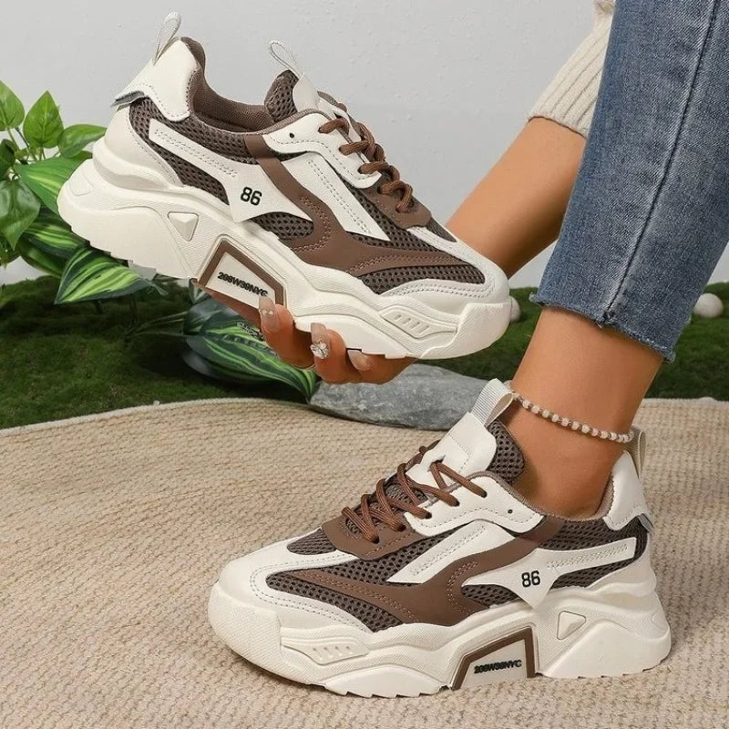 Women's Sneakers 2025 Fashion Breathable Women's Shoes Outdoor Non-slip Designer Shoes for Women Autumn Light Platform Sneakers