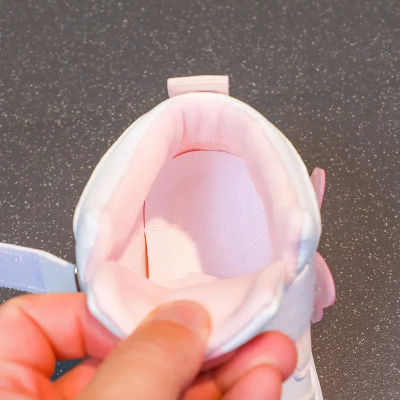 2025 Children's SneakersGirls Casual Shoes Student Shoes Anti-slip Teen Sport Pink Blue Shoes Size 26-37