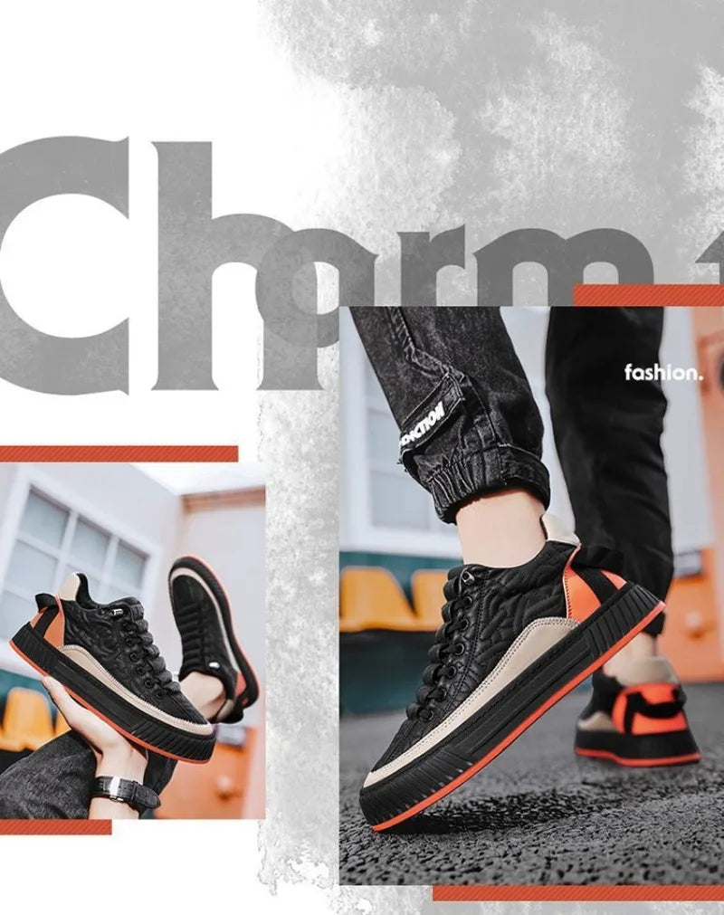 Men Sneakers Fashion Trend Luxury Brand Casual Flat Shoes Vulcanize Shoe Male Outdoors Non-slip wear-resistant Hiking Shoes 2023 (Available)