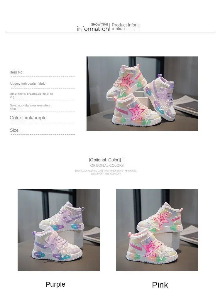 Spring Kids Shoes Fashion Classic Non-slip Children Sneakers 2024 Autumn New Walking Shoes for Girls Casual Outdoor