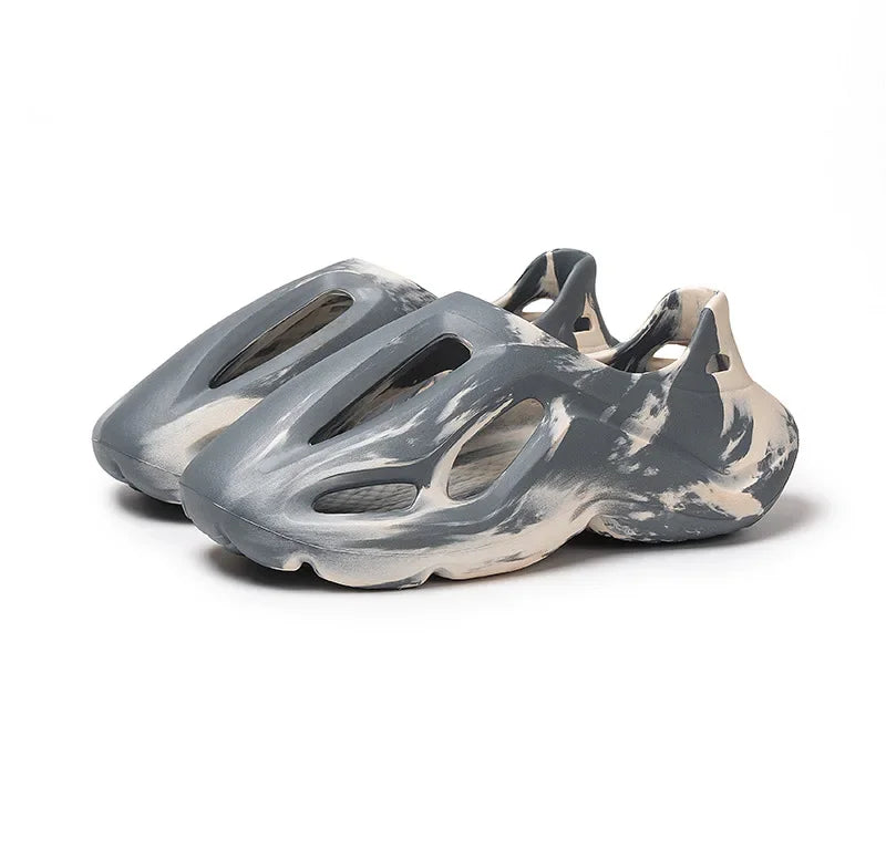 summer Home Slippers Non-Slip shoes man Beach Cloud Sandals House Flip Flops Leaf Platform Thick Bottom Soft Female Ladies 2025