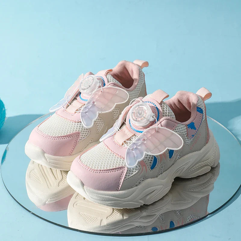 Girl's Sneakers School Running Versatile Kids Basketball Shoes Breathable Children's Sports Shoes Fashion Simple Causal Sneakers