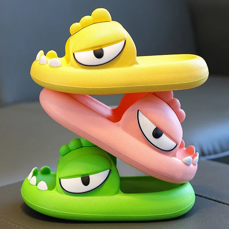 New Children's Slippers Boys Girls Baby Summer Sandal Dinosaur Cartoon Home Indoor Bath Beach Shoes Kids Soft Slip-on Slippers