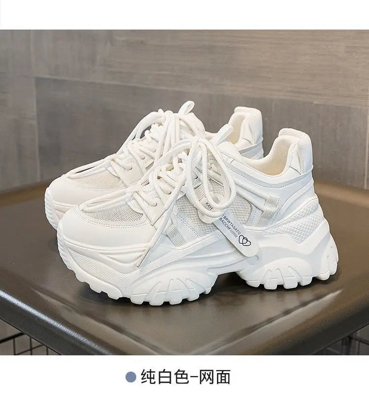 Women's Shoes Casual Shoes Spring Sneakers Platform Woman-shoes Tennis Female Fashion Thick Sole 2024 Roses Trainers Increased I