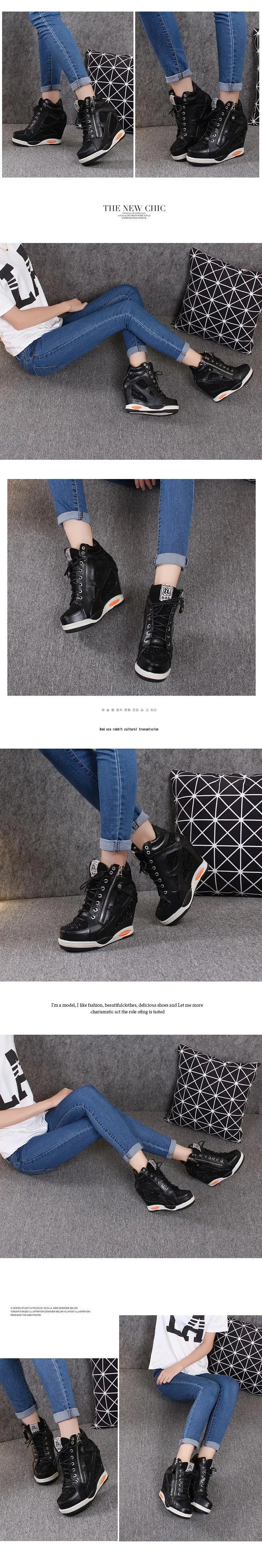 Shoes Womens Sneakers with Platform Woman Shoe Luxury Wedge Heel Basket Autumn Winter Thick Fashion High Casual Running Low help
