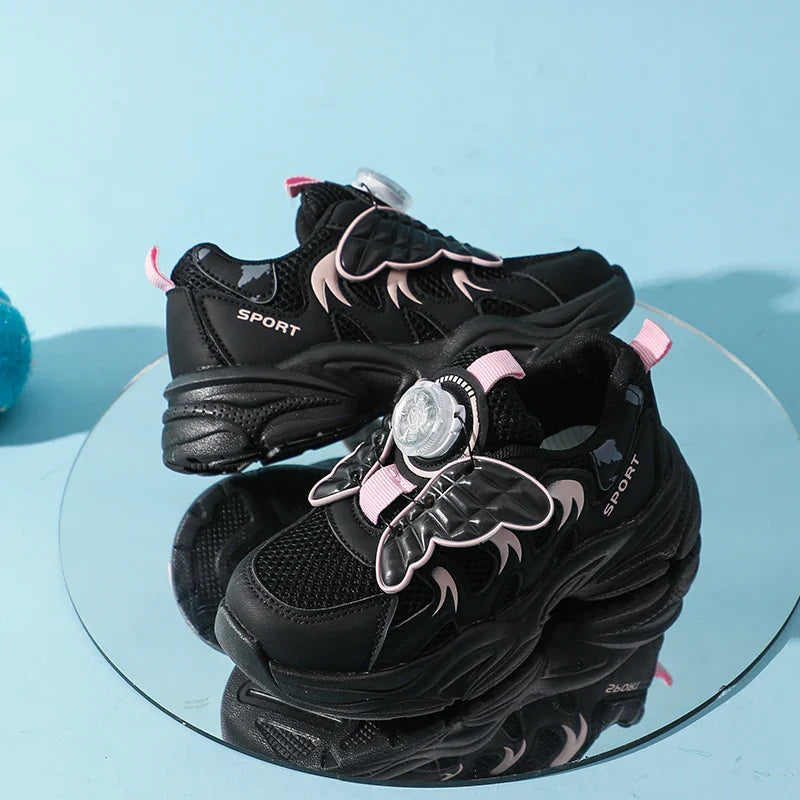 Girl's Sneakers School Running Versatile Kids Basketball Shoes Breathable Children's Sports Shoes Fashion Simple Causal Sneakers