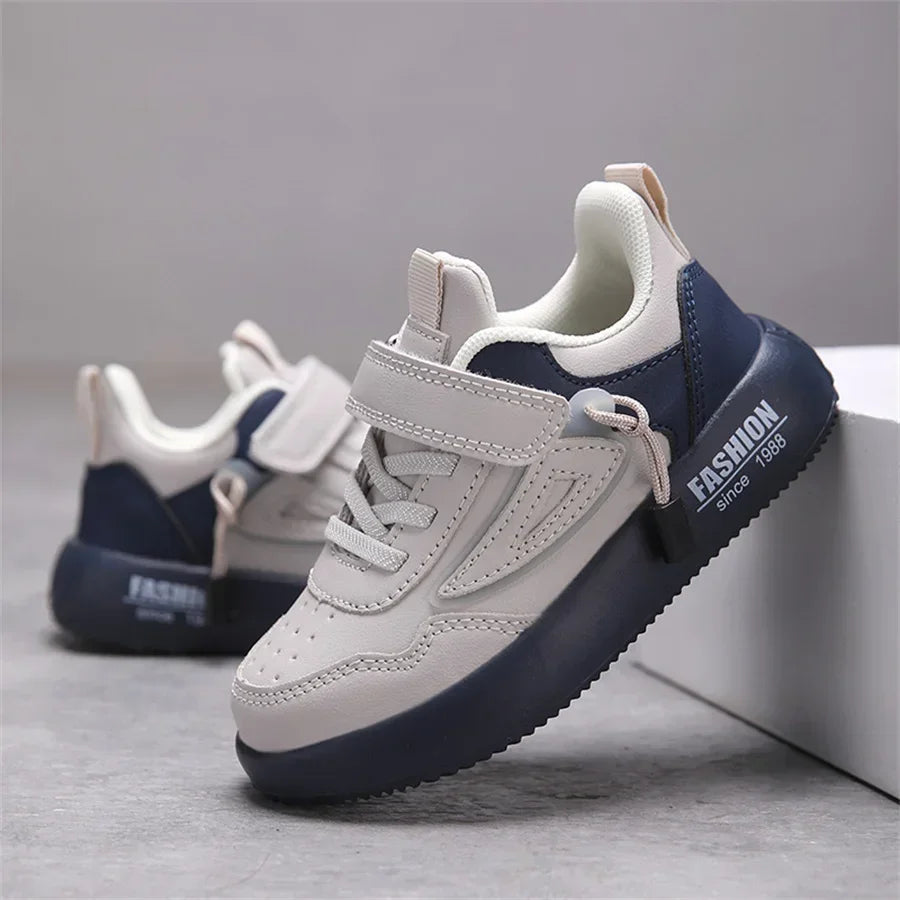 Tenis Sneakers Kids Spring/Autumn New Boys Girls Sports Shoes Casual Board Shoes Leather Soft Soled Children Small White Shoes