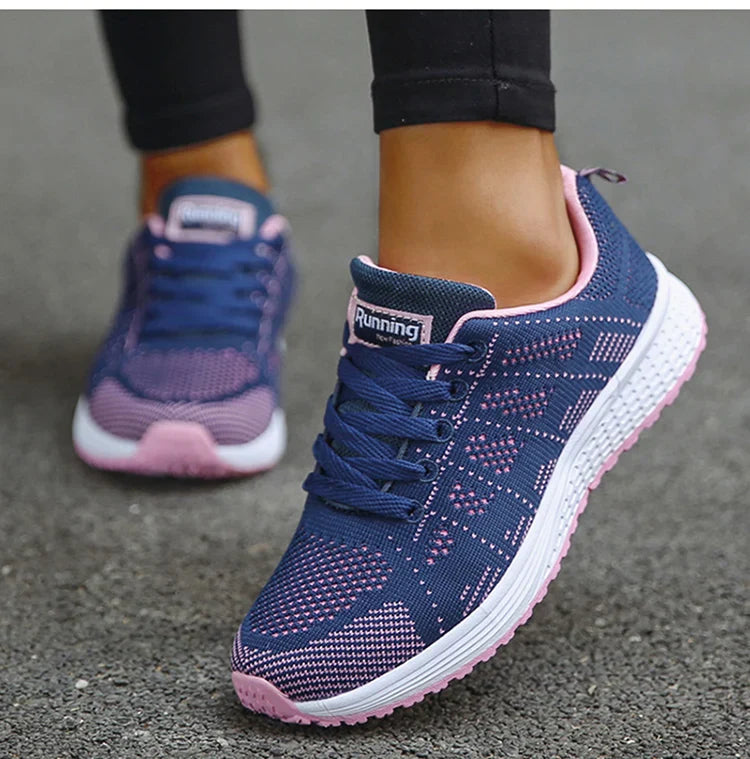Woman Sneakers Shoes Fashion Lace Up Women's Sneakers Offers Solid Women's Sports Shoes Non-Slip Footwear Shoes For Women