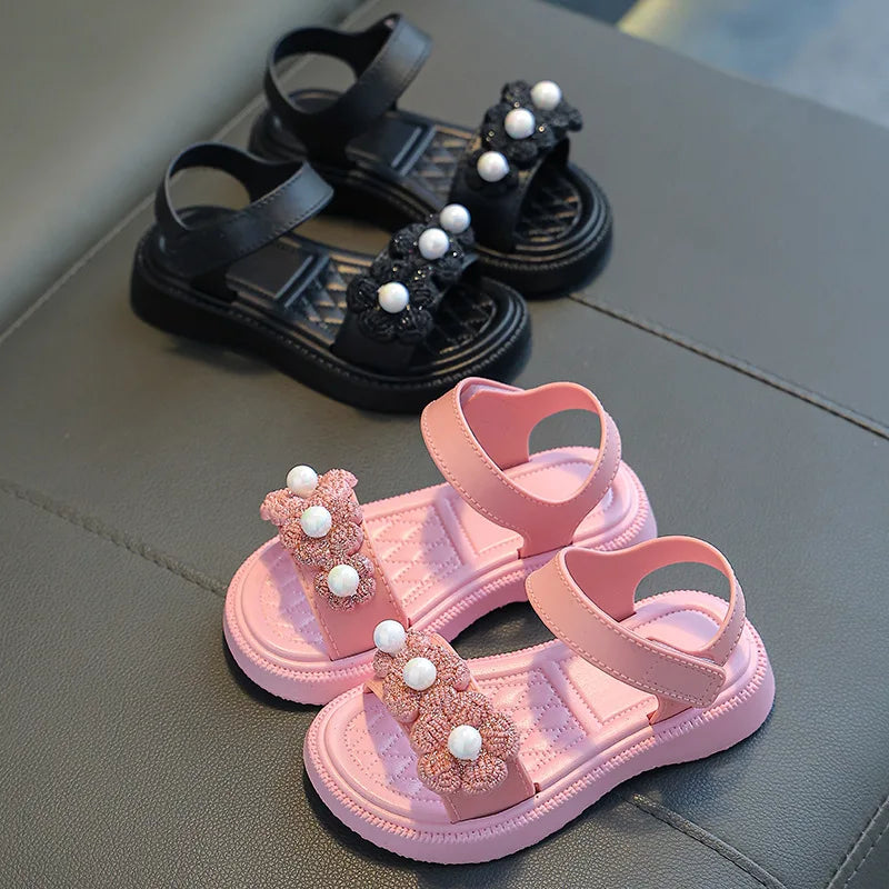 Outdoor Summer Versatile Girls Sandals Children Princess Shoes Casual School Kids Shoes Beach Sandals Children Students Kids