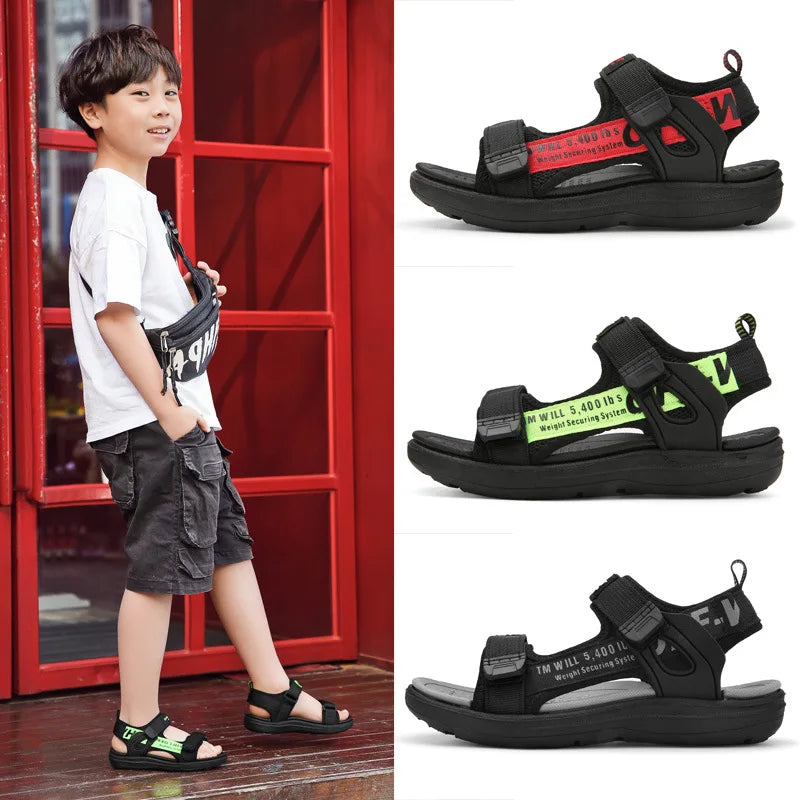 2024 Summer Kids Sandals Breathable Boys Sandals Soft Comfortable Children's Shoes Outdoor Beach Girls Lightweight Slippers