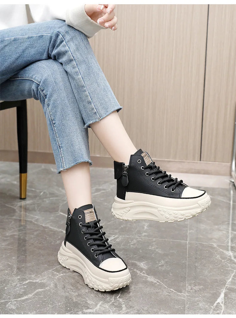 Women's Sneakers Luxury Fashion Womens Boots High-top Platform Casual Shoes New Female Outdoor Running Shoes Winter Women Shoes