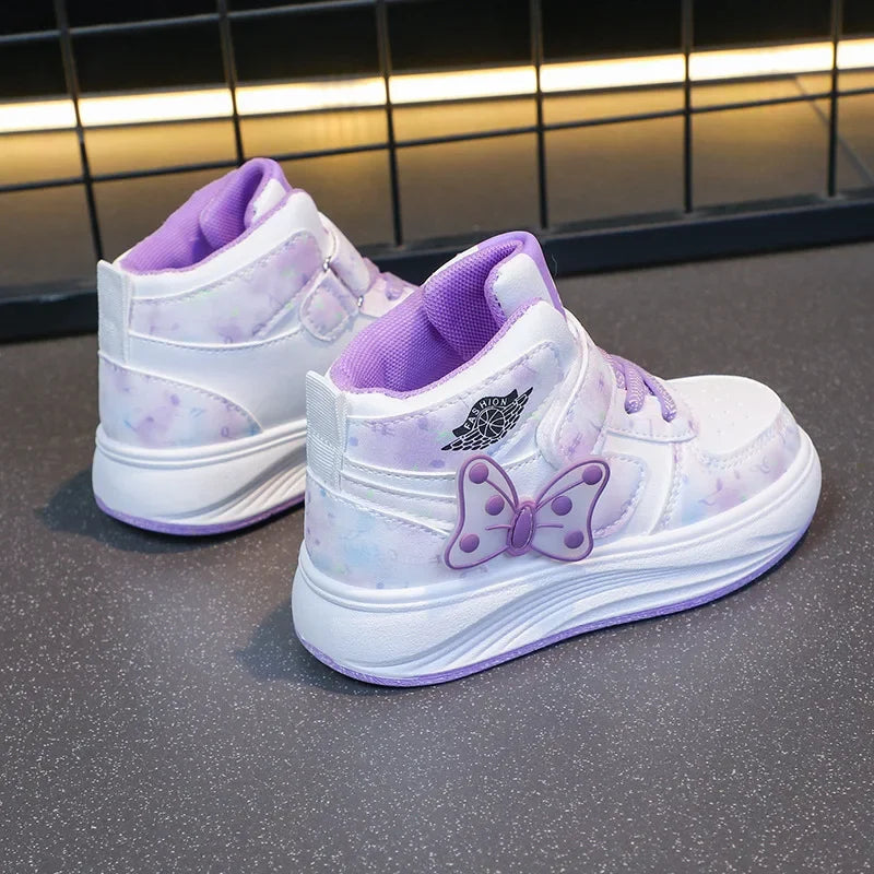 2025 Children's SneakersGirls Casual Shoes Student Shoes Anti-slip Teen Sport Pink Blue Shoes Size 26-37