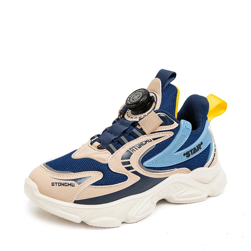 Children Boys Casual Shoes Mesh Sneakers Boys Sport Breathable Tennis Sneaker Baby Girls Spring Fashion Mesh Black Running Shoe