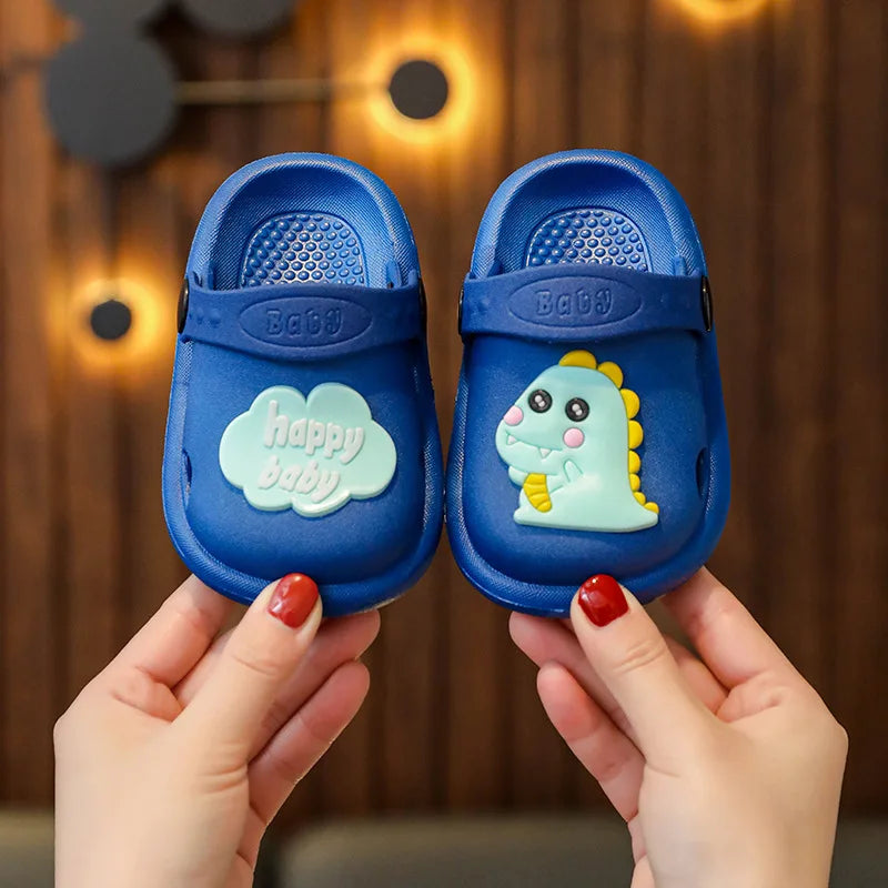 Children's Slippers - New Summer Cute Bear Design Soft-Sole Anti-Slip Indoor Bathroom Sandals for Baby Girls and Boys