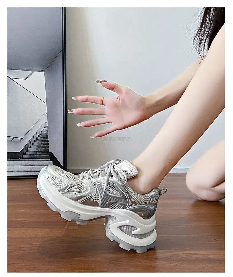 Athletic Woman Footwear 2025 New Sneakers Sports Designer Luxury Vulcanized Shoe Trends On Sale Mesh Breathable Shoes for Women