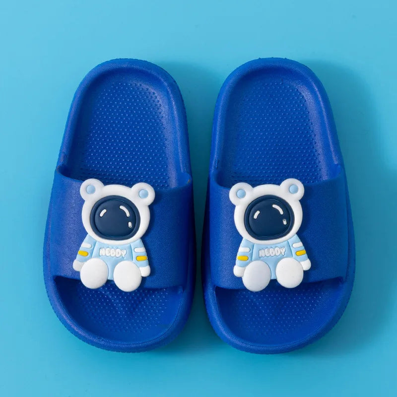 Summer Children's Indoor Slippers for Boys and Girls Bathroom Soft-Soled Thickened Anti-Slip Baby Slippers and Cool Sandals
