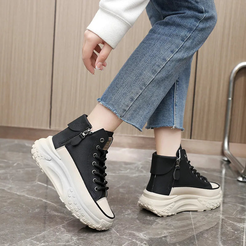 Women's Sneakers Luxury Fashion Womens Boots High-top Platform Casual Shoes New Female Outdoor Running Shoes Winter Women Shoes