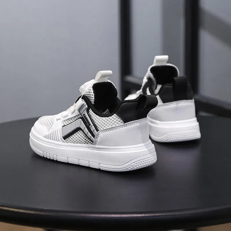 Boys' Shoes 2024 new summer kids' sneakers Girls' mesh breathable hollowed-out running single mesh shoes for big kids