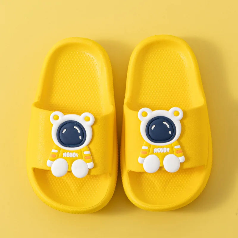 Summer Children's Indoor Slippers for Boys and Girls Bathroom Soft-Soled Thickened Anti-Slip Baby Slippers and Cool Sandals