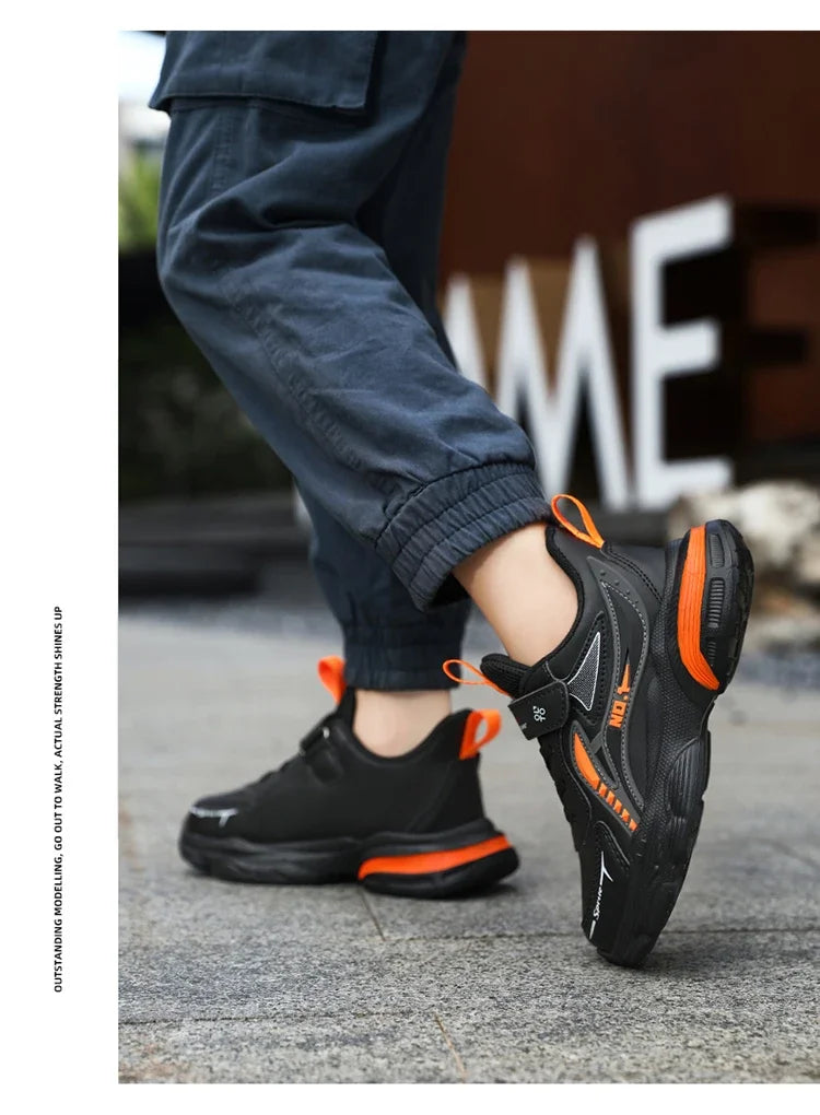 Boys' Kids Fashion Sneakers Lightweight Sports Running Shoes for Children Non-Slip Comfortable Outdoor Athletic Tennis Shoes